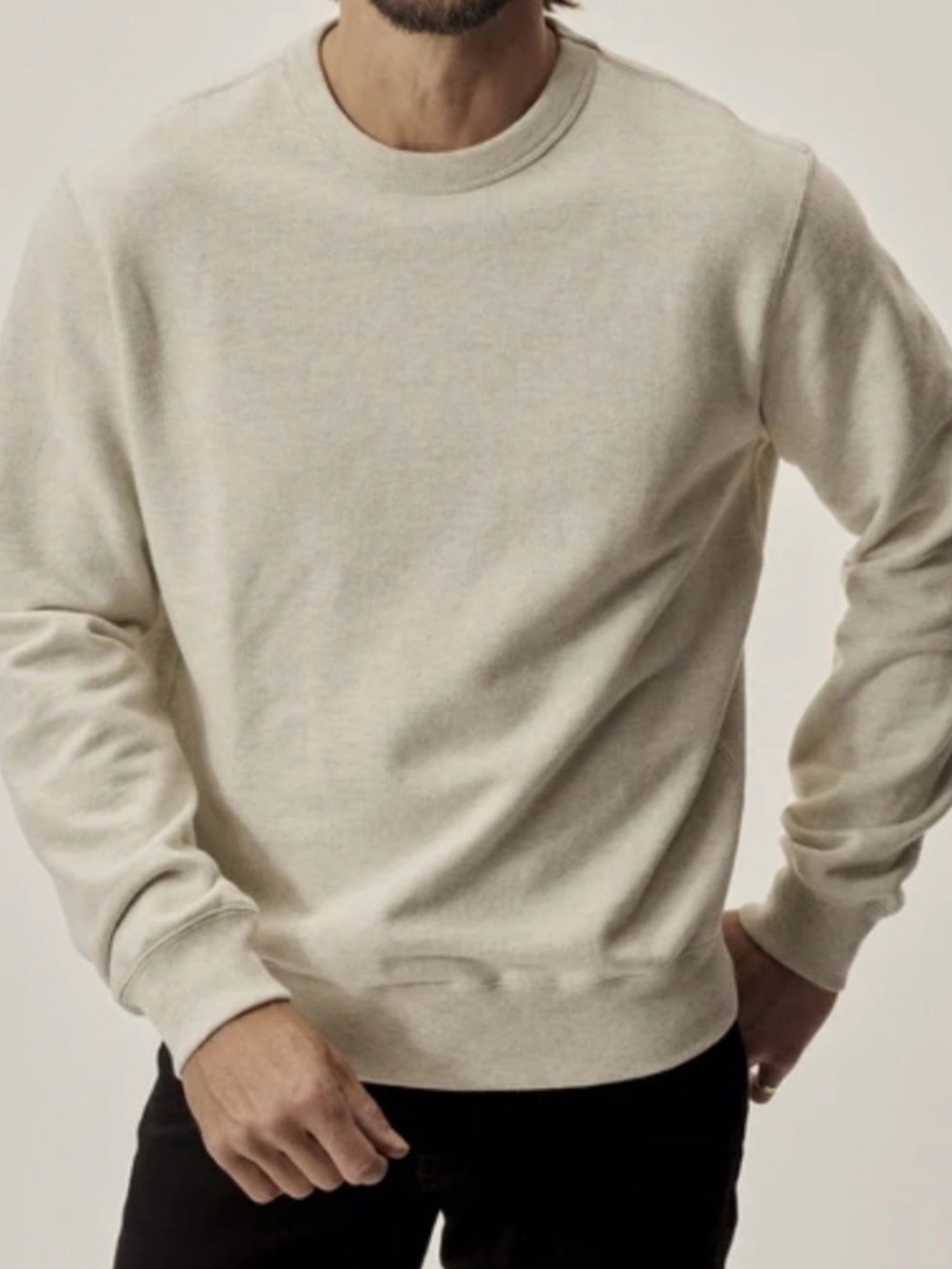 Buck Mason Vintage Interloop Crewneck Sweatshirt in Oat NWT